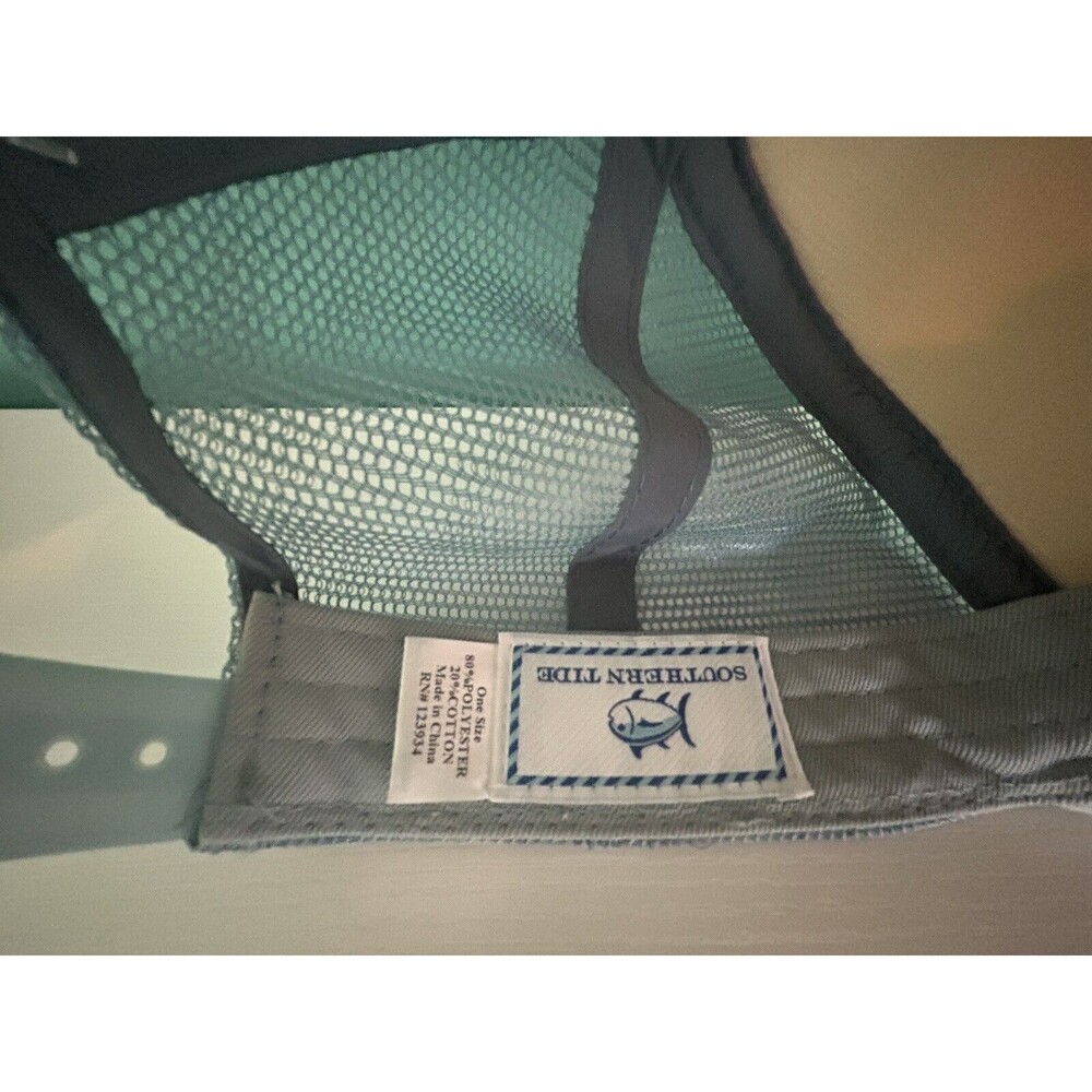 Southern Tide T3 Trucker Hat Tsunami Grey/Blue Tarpon Foam Mesh Snapback - Picture 6 of 6
